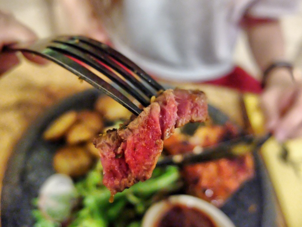 Medium-rare steak